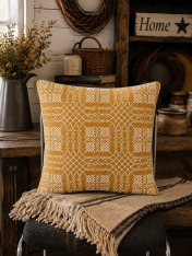 NANTUCKET MUSTARD/CREAM PILLOW 16X16